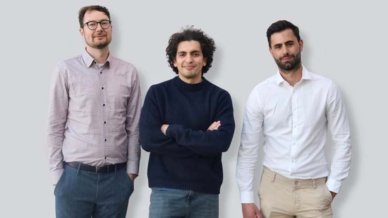 *Tilman Flock,  Zaki Trache y Mart&iacute;n Copes, fundadores de Perceptic*
