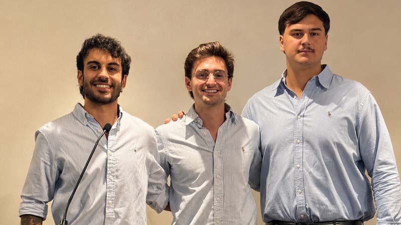 *Santiago Garreta, Felipe Romero y Teo Hirigoyen, durante la defensa de la tesis*