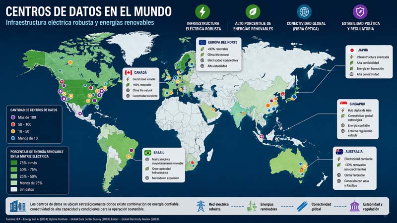 Centro de datos en el mundo